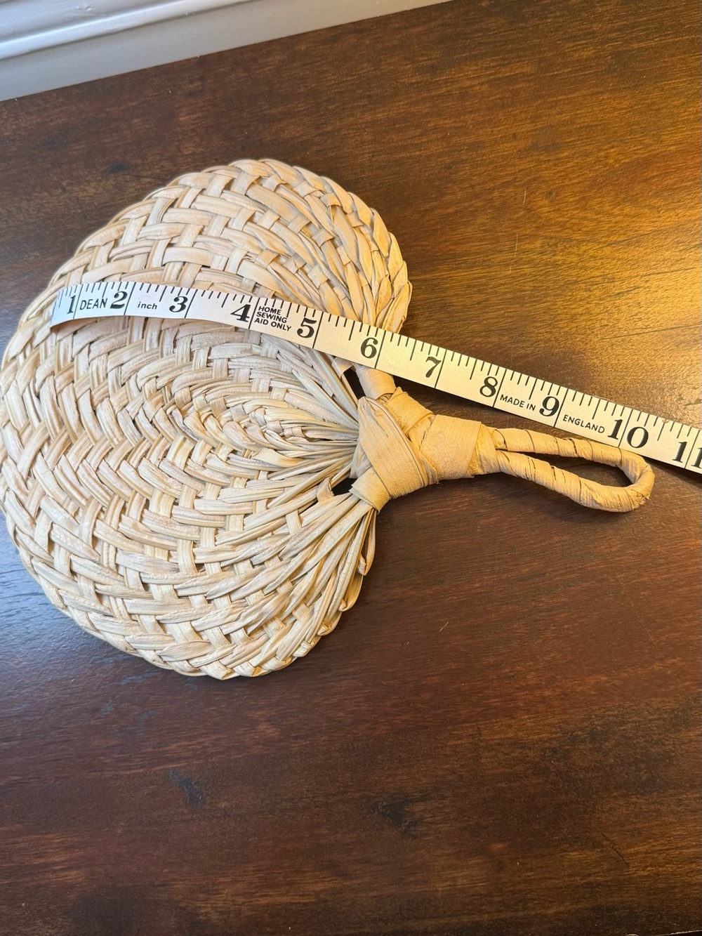 Woven Handheld Raffia Fan - Natural - Picture 3 of 3